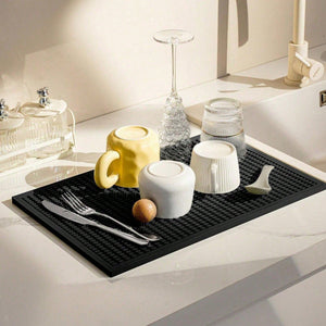 Set Of 2 18x12 Inch Heat Resistant Rubber Drying Mats