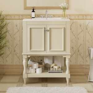 24 Inch Modern Luxury Bathroom Vanity With Ceramic Sink