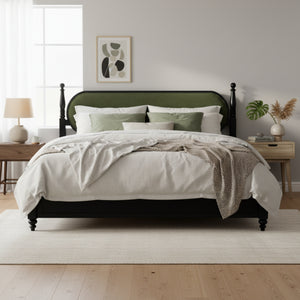 Queen Bed Frame, Solid Wood Platform