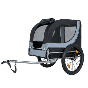 Large Folding Bike Trailer For Dogs-100LB Capacity All-Terrain Pet Carrier, Durable Steel Frame For Cycling, Jogging, Camping & Outdoor Adventures,