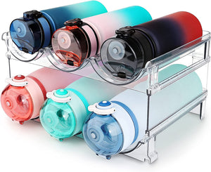 Water Bottle Organizer for Cabinet, Water Bottle Storage