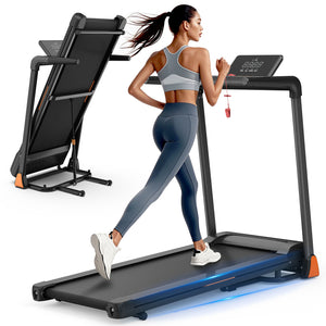Folding Treadmill 3.5 Horsepower 0.5-8.5MPH 330LBS Capacity LED
