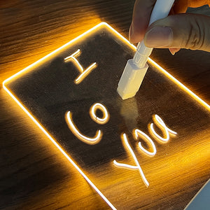 Creative Note Board Led Night Light Usb Message Board With Pen