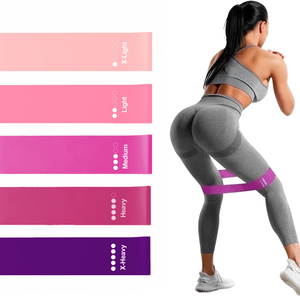 Resistance Bands Loop Set Of 5 Exercise Strength Workout Fitne...