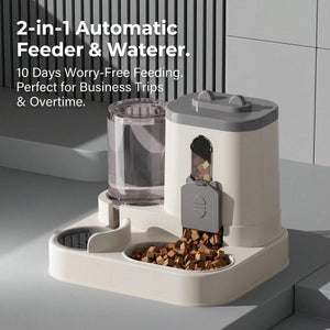 4 Colors Gravity Pet Feeder Water Dispenser Cute Cat Shaped Au...