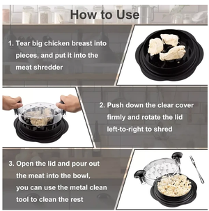 Large Chicken Shredder Tool Twist Meat Shredding Grinder Handl...