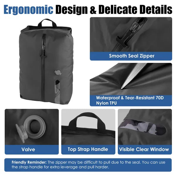 Vacuum Bags With Pump Packing Organizers For Clothing Luggage Backpack Suitcase