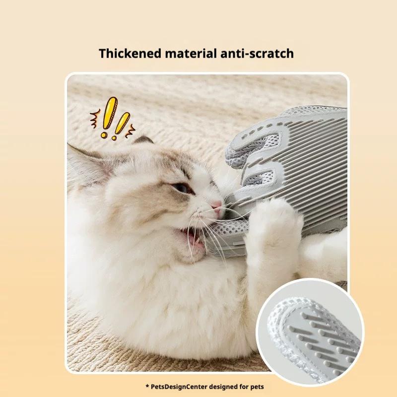 2-in-1 Pet Grooming Gloves & Brushes For Cats And Dogs High-Efficiency Hair Remo