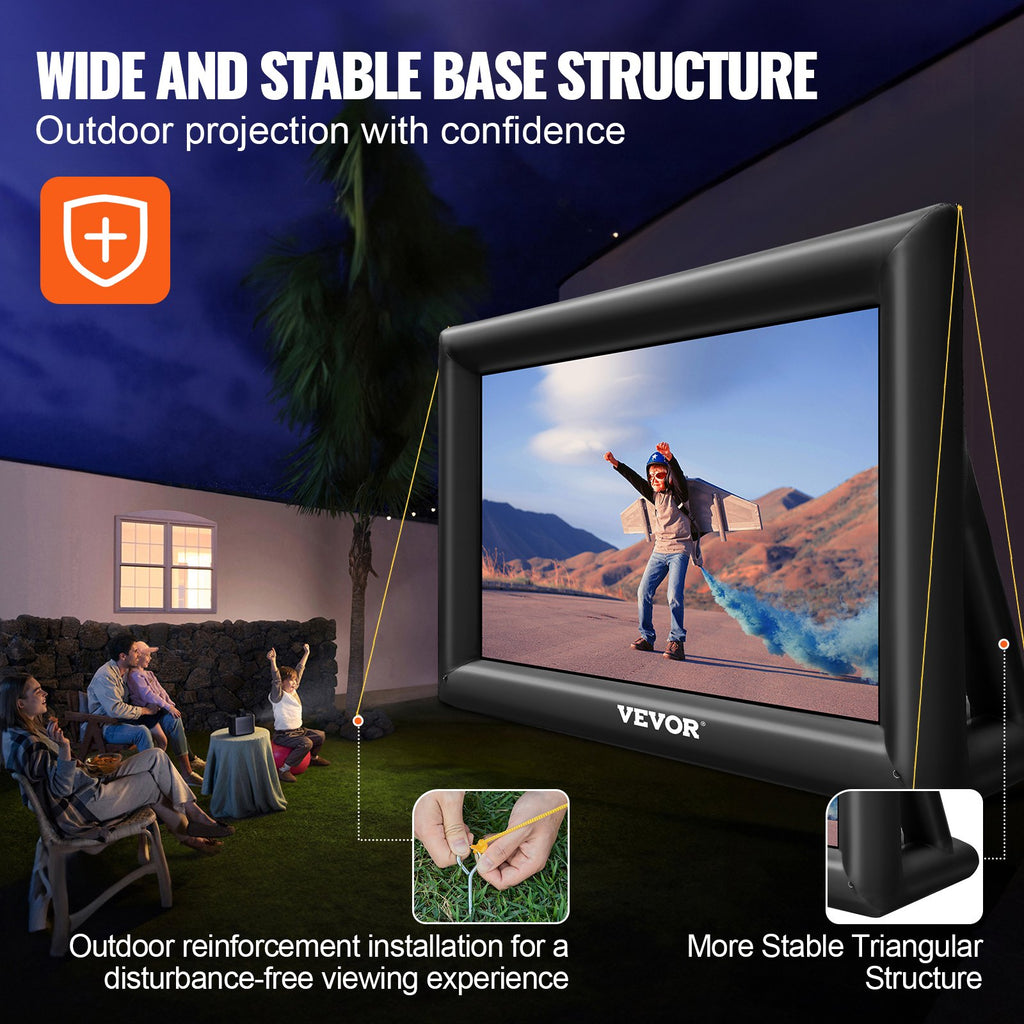 Inflatable Movie Screen 20FT Inflatable Projector Screen For Outside With 350W A
