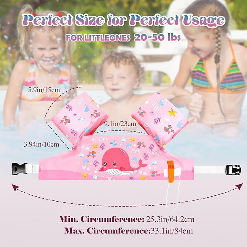 Toddler Swim Vest, Kids Life Jacket Vest, Swim Aid Floats For Swimming Pool, Lea