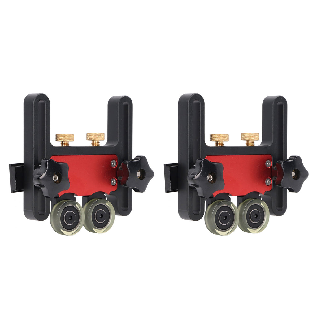 2Pcs Table Saw Feeder Aluminum Alloy 5mm Stroke Double Wheel Bearing Roller Feat