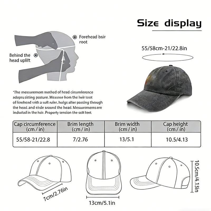 2pcs Fox Embroidered Vintage Washed Baseball Cap - Leicester City The Foxes Worl