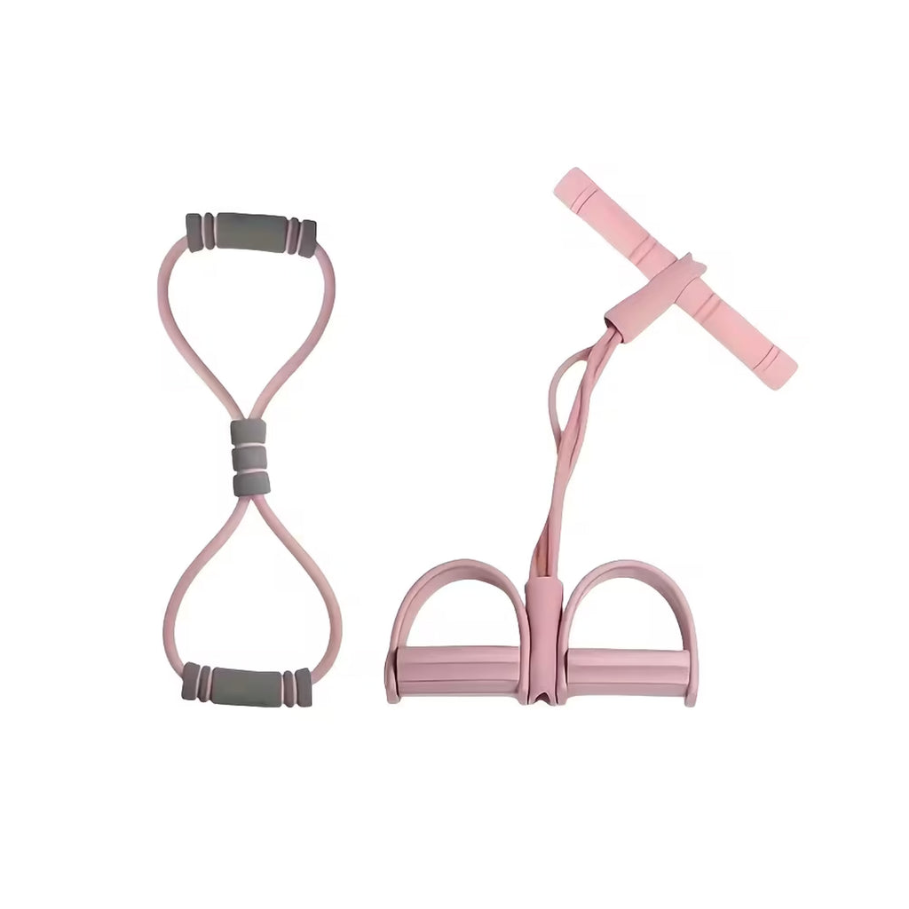 Multifunction Pedal Resistance Band, 4-Tube Elastic Pull Rope For Home Yoga, Leg