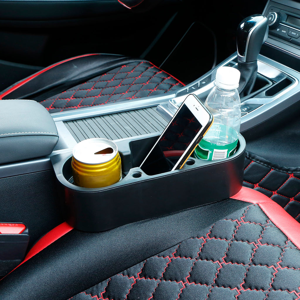 1Pc Car Seam Cup Holder Seat Gap Wedge Drink Storage Organizer Console Side Pock