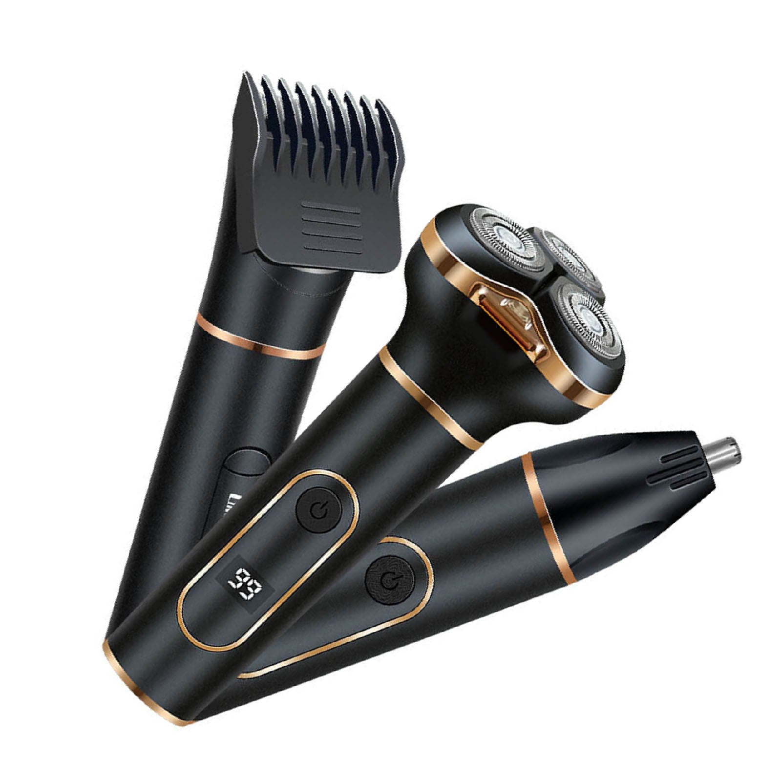 Cordless Electric Shaving Machine Men 3 In 1 For Beard Nose Hair Sideburns IPX7 