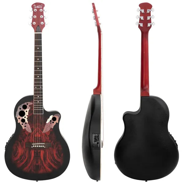 Don't Sell On Amazon - 41 Inch Full-Size Cutaway Acoustic-Electric Guitar Grape 