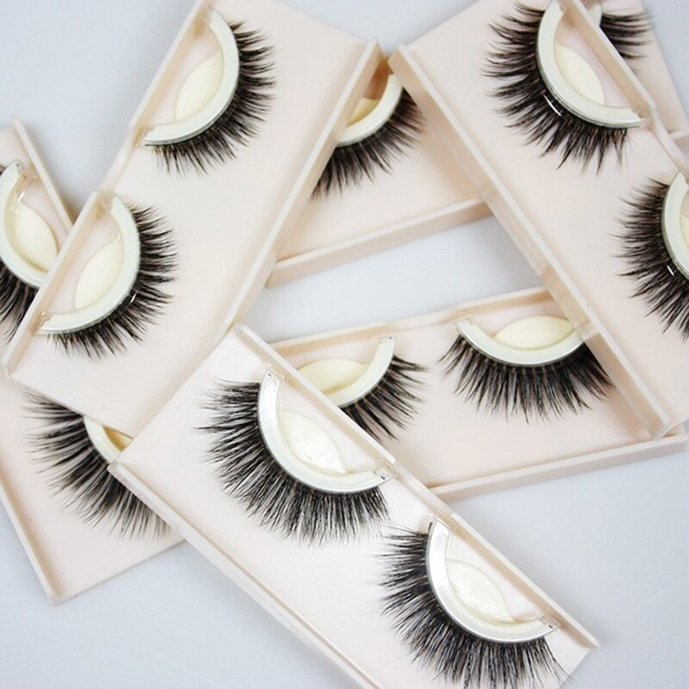 1 Pair Self Adhesive Eyelashes Reusable 3D False Lashes Easy To Wear And Remove 