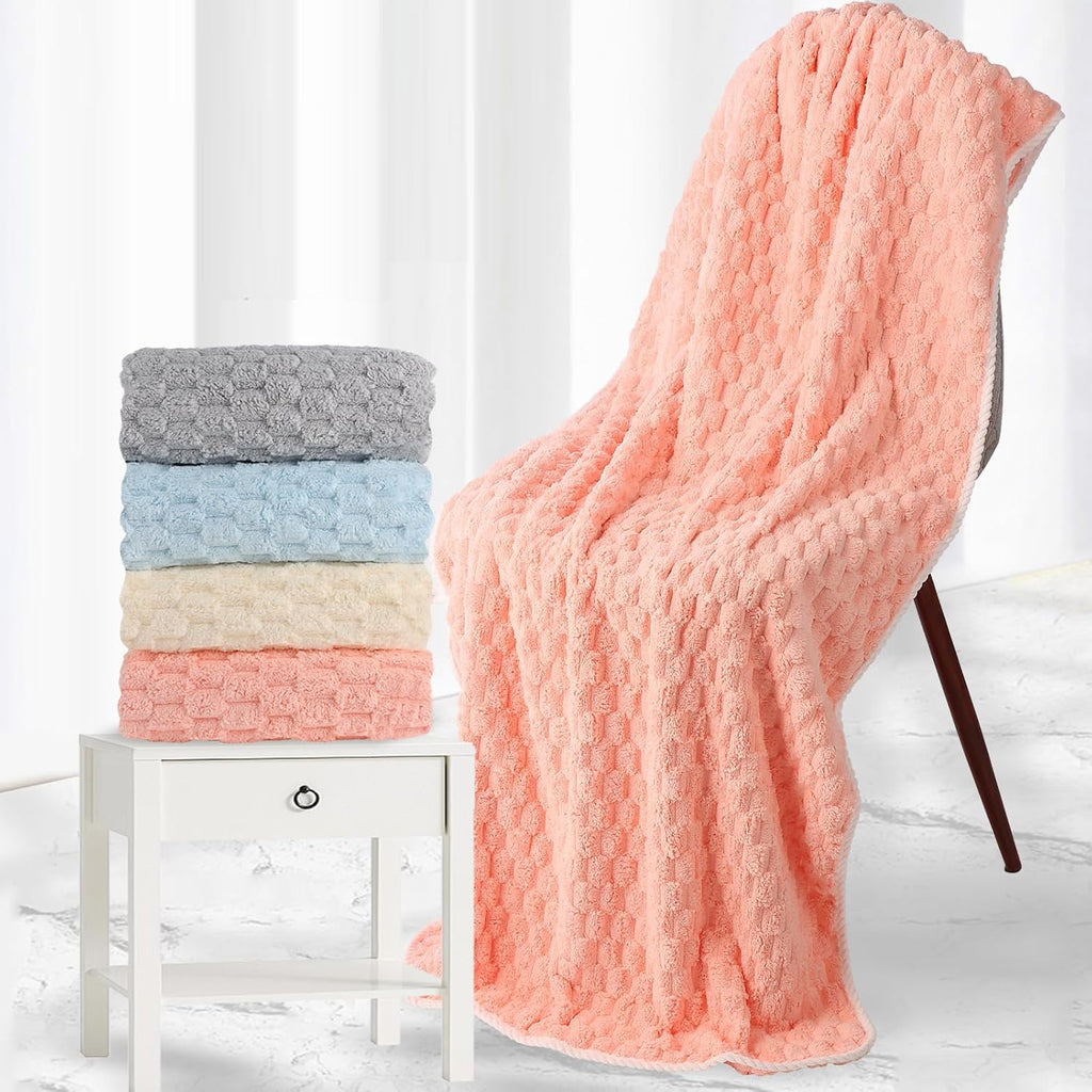 Luxury Microfiber Bath Towels 4-Pack  8X Absorbent Quick-Dry 27.5x55in Ultra Lig