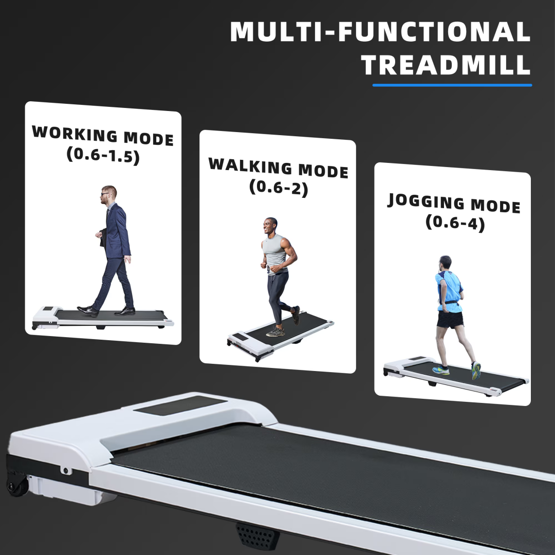 Walking Pad With Quiet 2.0 HP Brushless Motor, Countdown Modes, Spacious Running