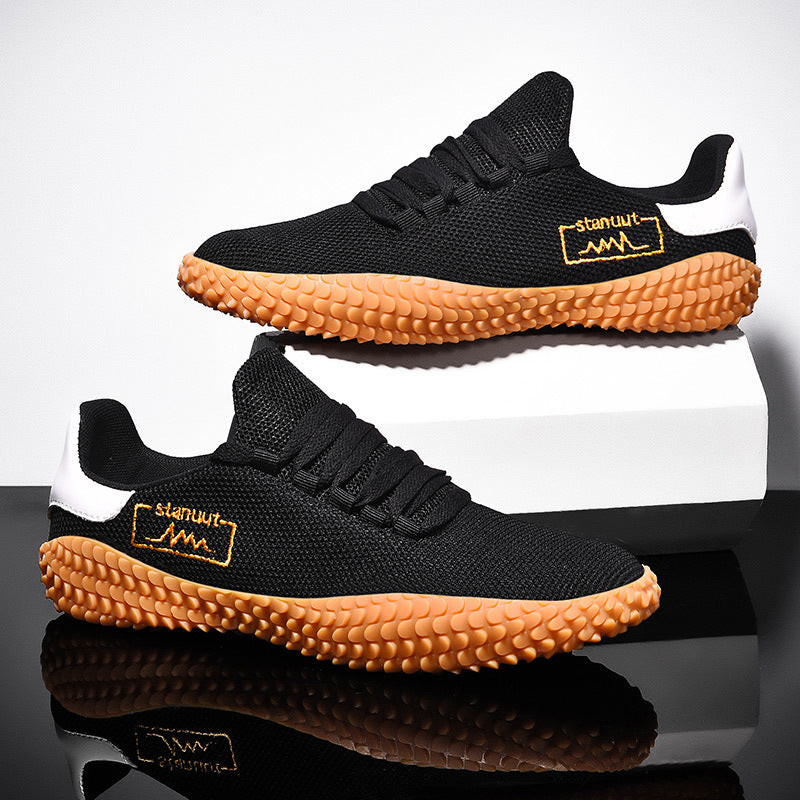 Spring Summer Flying Woven Casual Shoes Mens Breathable Korean Forrest (Viral) — MEGA MARKET