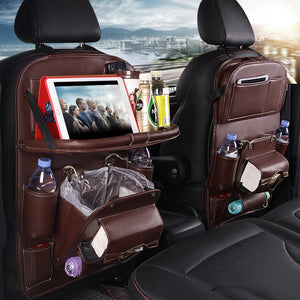 PU Leather Car Storage Bag Multifunction Seat Back Hanging