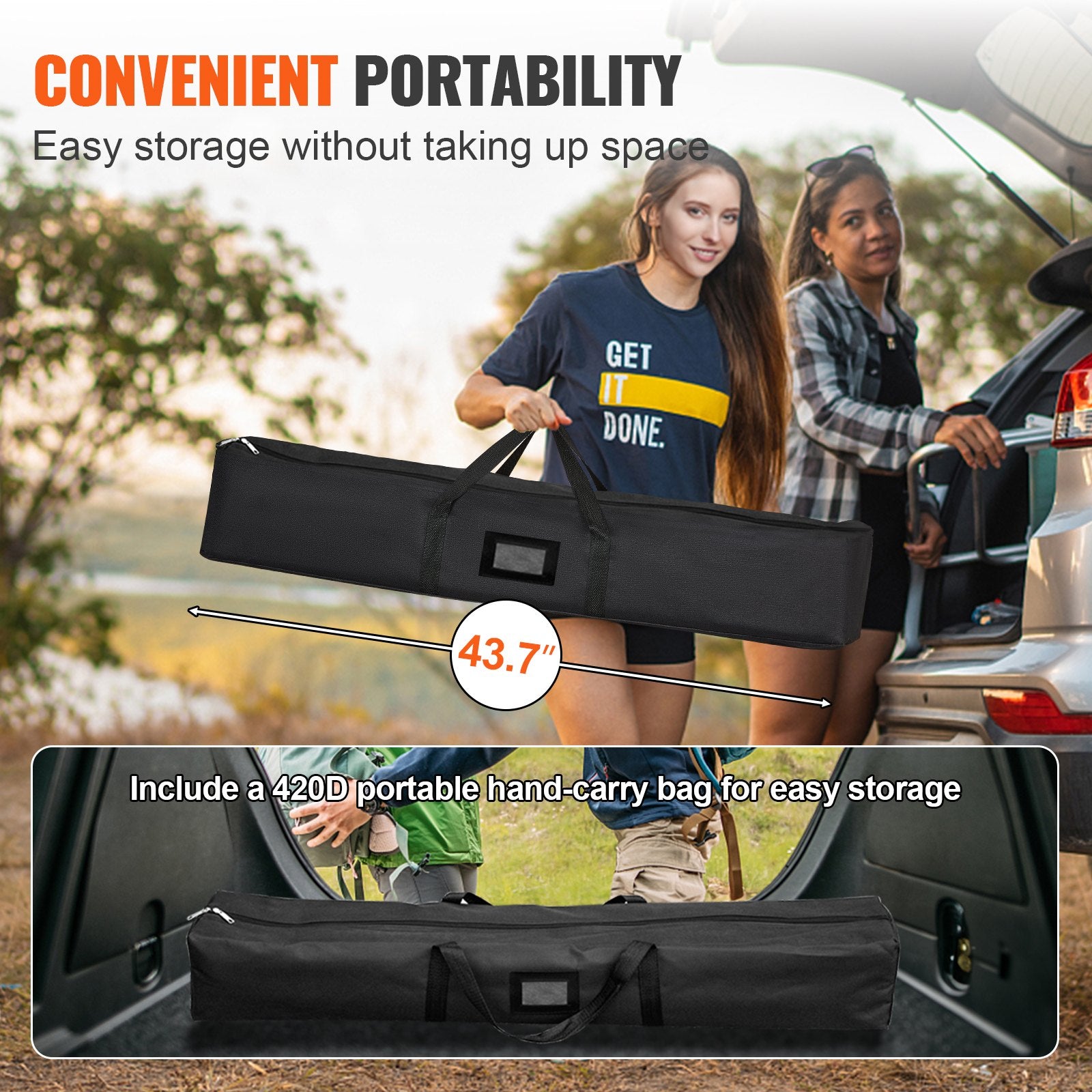 Projector Screen With Stand 150inch Portable Movie Screen 16:9 4K HD Wide Angle 