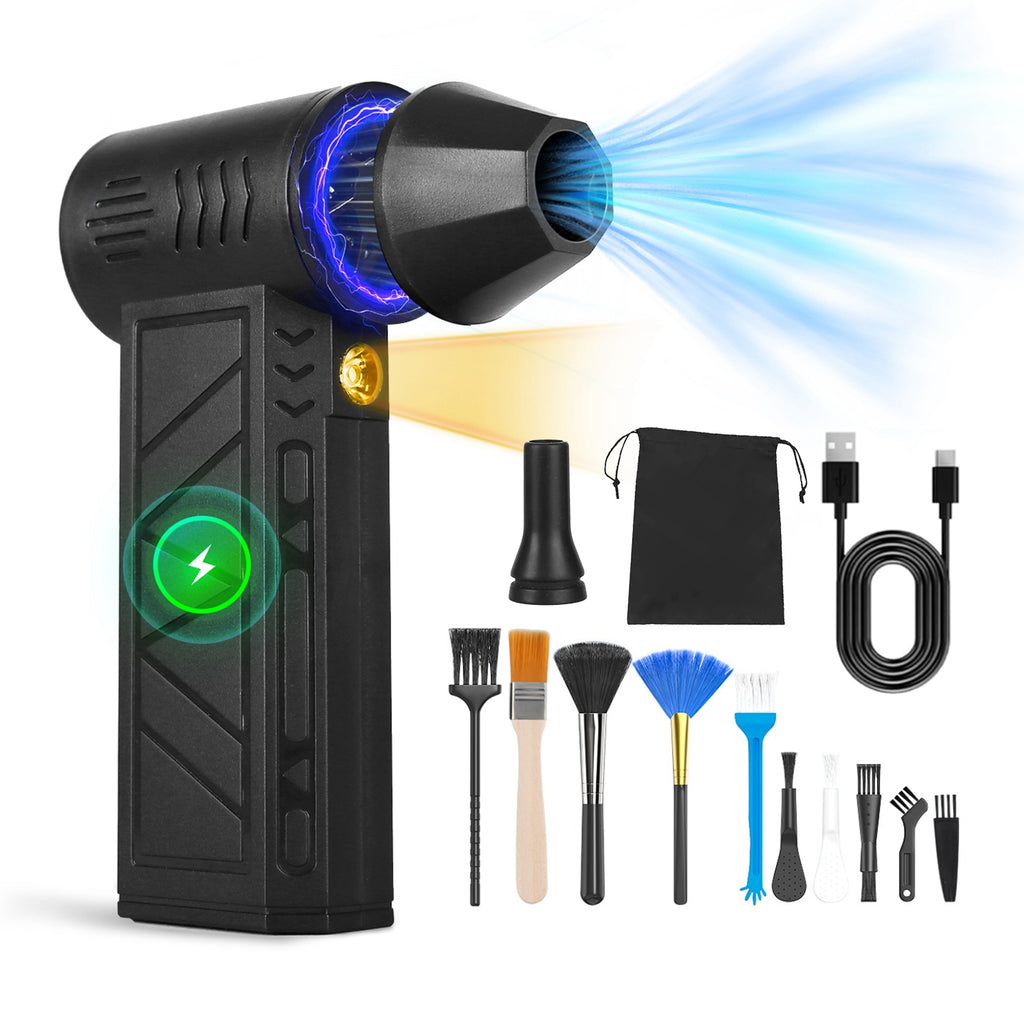 1Pc Compressed Air Duster With LED Light Up To 150000RPM Speed For PC Keyboard C
