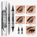 2 In 1 Microblading Eyebrow Pen, 4 Fork Tip,3D Waterproof Magic Eyebrow Pencil W