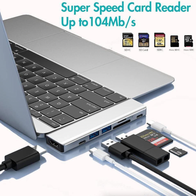 Multiport USB-C Hub Type C To USB 3.0 4K HDMI Adapter For Macbook Pro  Air USA