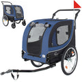 2-in-1 Bike Trailer & Pet Stroller For Dogs Up To 100lbs Foldable Pet Carrier Ca