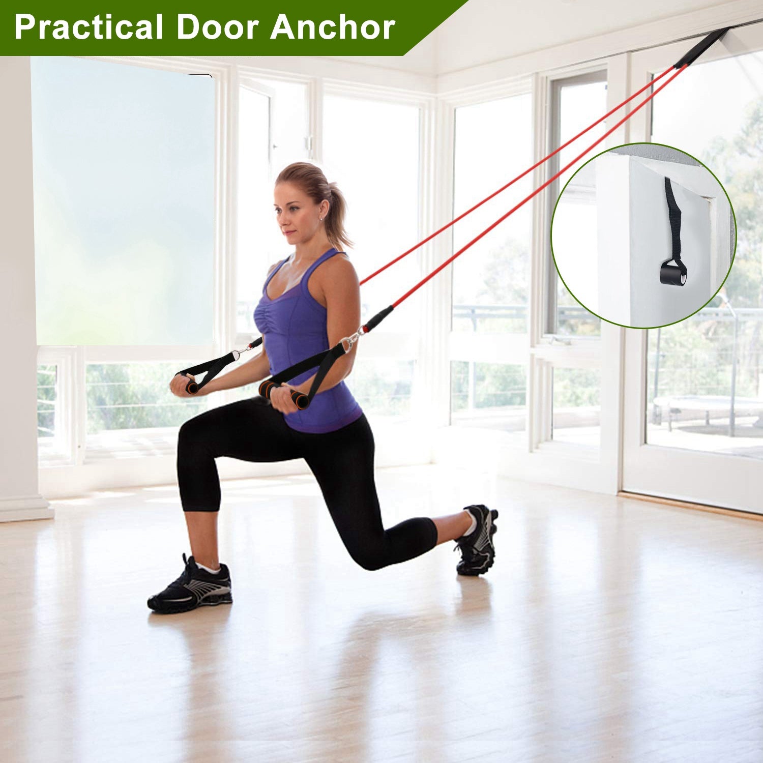11Pcs Resistance Bands Set Fitness Workout Tubes Exercise Tube Bands Up To With 
