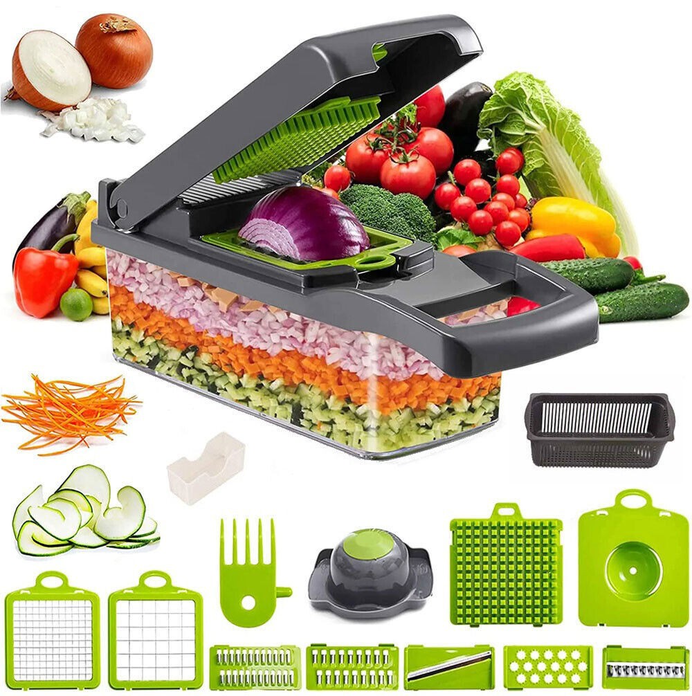 15 In 1 Vegetable Chopper Fruit Cutter Food Onion Veggie Dicer Slicer Peeler Kit
