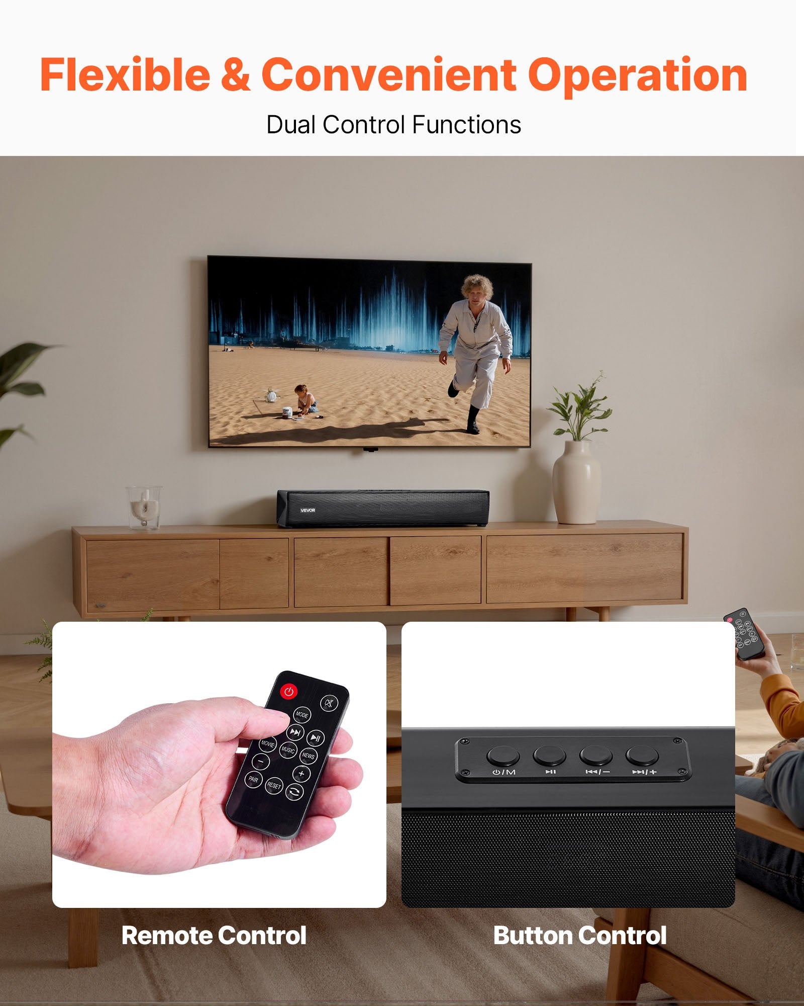 Sound Bar For Smart TV, 2.0 Channel, 17-Inch Compact Soundbar TV Speakers For Pr