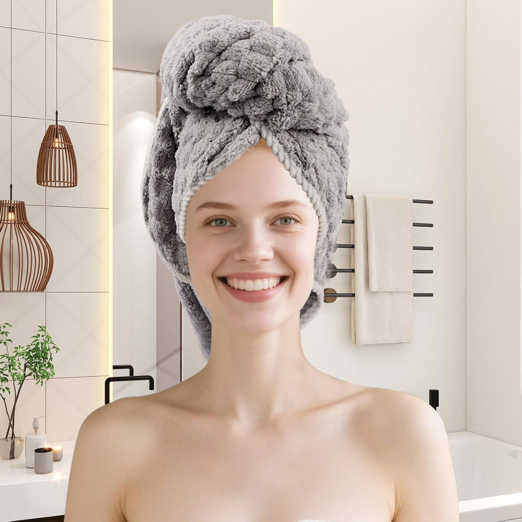 Luxury Microfiber Bath Towels 4-Pack  8X Absorbent Quick-Dry 27.5x55in Ultra Lig