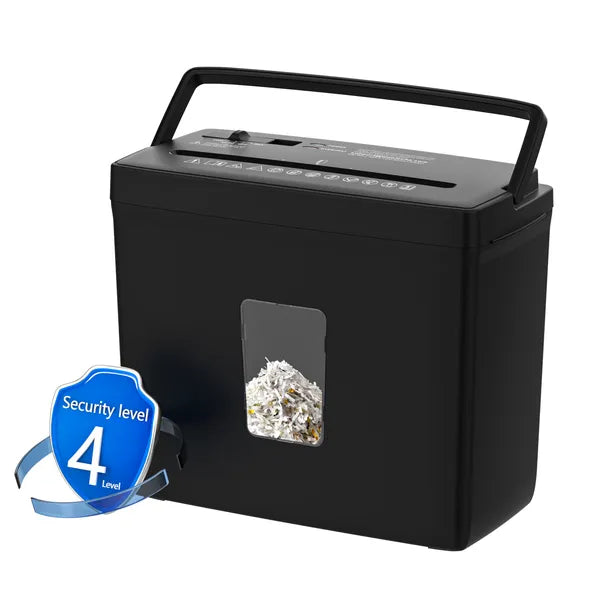 Paper Shredder For Home Use,5 Sheets Small Crosscut Paper Shredder,P-4 Security 