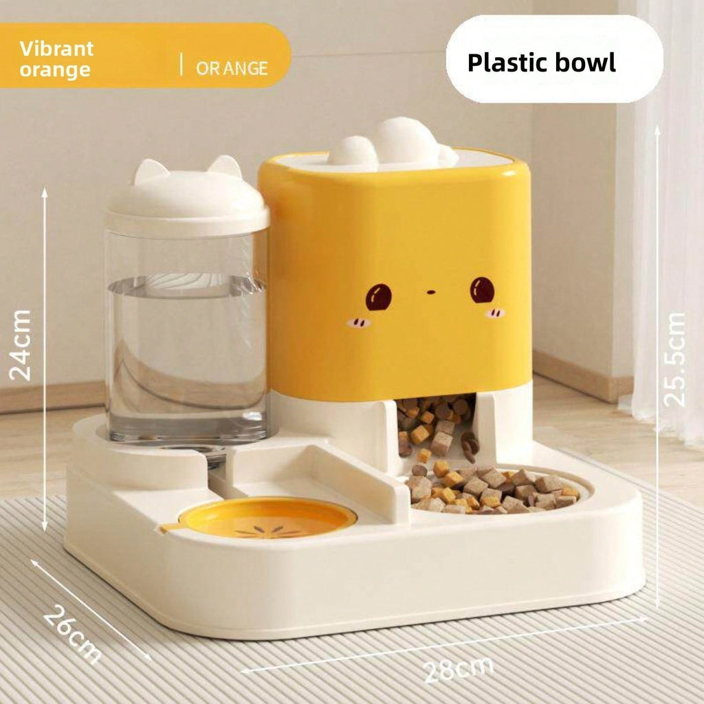 2 In 1 Automatic Pet Feeder And Water Dispenser, Large Capacity 2300ML Feeder & 