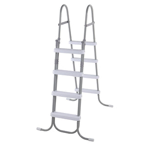 4 Steps 52in Pool Ladder Iron Grey Frame White Steps Safety