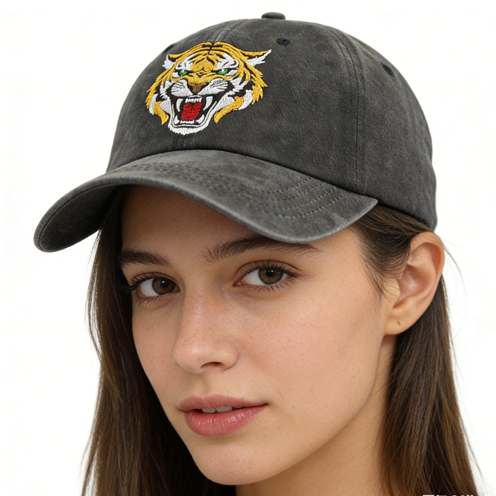 2pcs Tiger Head Embroidered Hat For Men Women- 2026 World Cup Edition, Vintage W