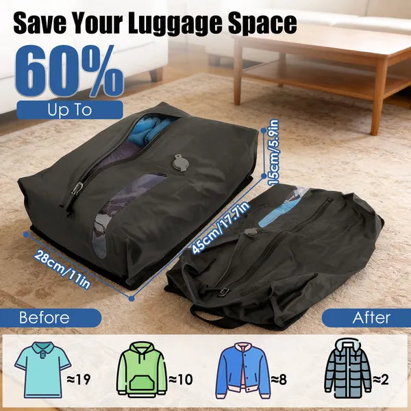 Vacuum Bags With Pump Packing Organizers For Clothing Luggage Backpack Suitcase