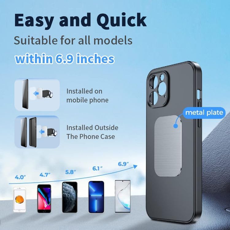 2 Pack Strong Magnetic Car Phone Holder Upgrade Powerful Magnet 360 Degree Rotat