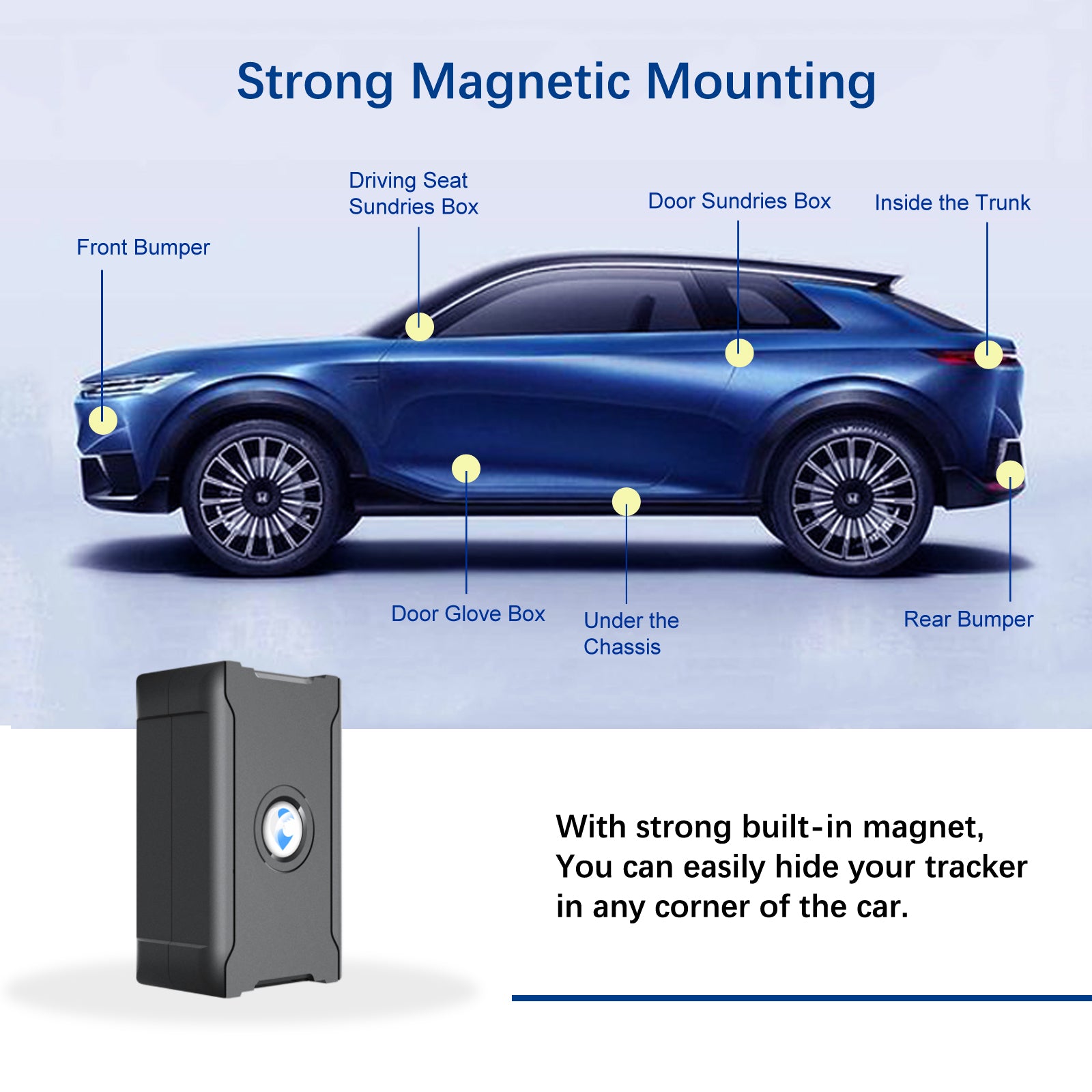 Anti-Theft Hidden GPS Tracker With Remote Control Real-Time Vehicle Tracker For 