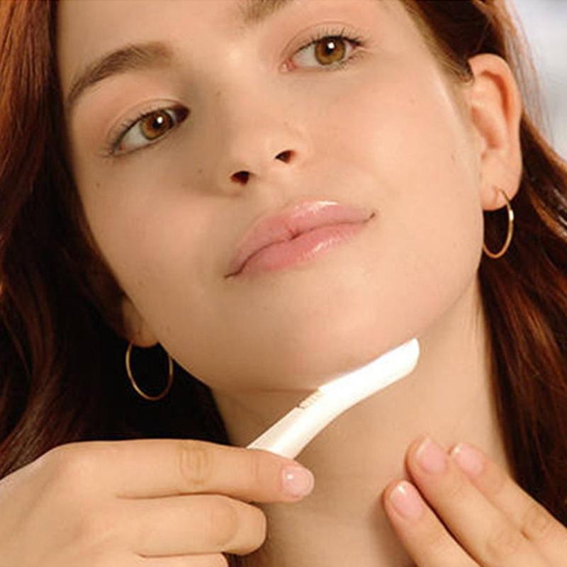 Electric Facial Hair Remover & Eyebrow Trimmer With LED Light