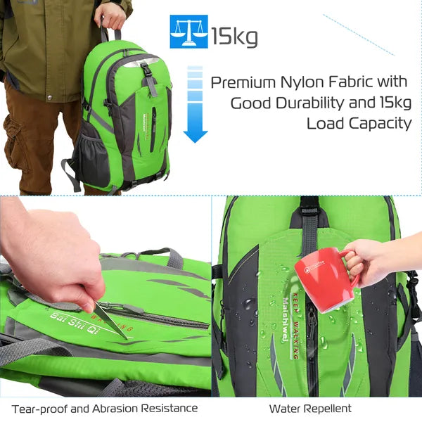 36L Outdoor Backpack Waterproof Daypack Travel Knapsack For Hiking Camping Picni