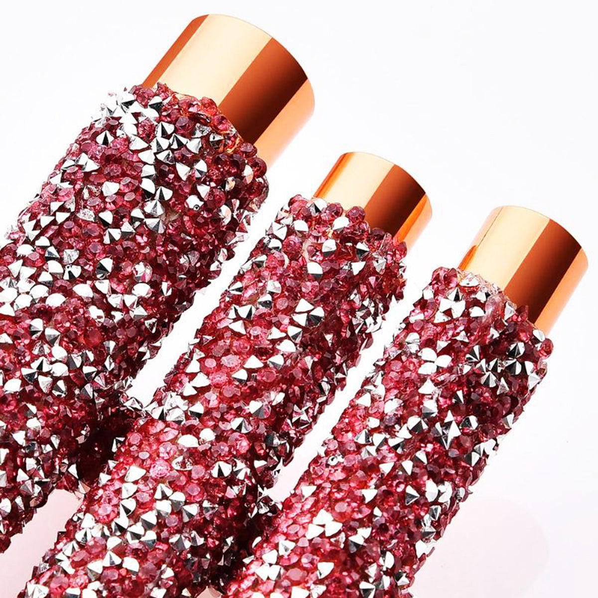 10Pcs Luxury Makeup Brush Set Diamond Rivet Handle Design Crystal Makeup Brush, 
