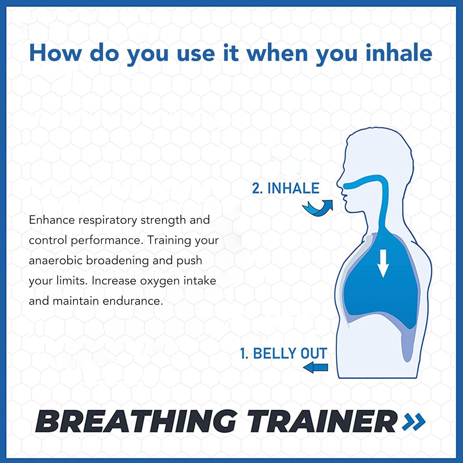 Breathing Exercise Device For Lungs, Breathing Exerciser Trainer, Deep Breathing