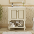 24 Inch Modern Luxury Bathroom Vanity With Ceramic Sink, Bathroom Cabinet With O