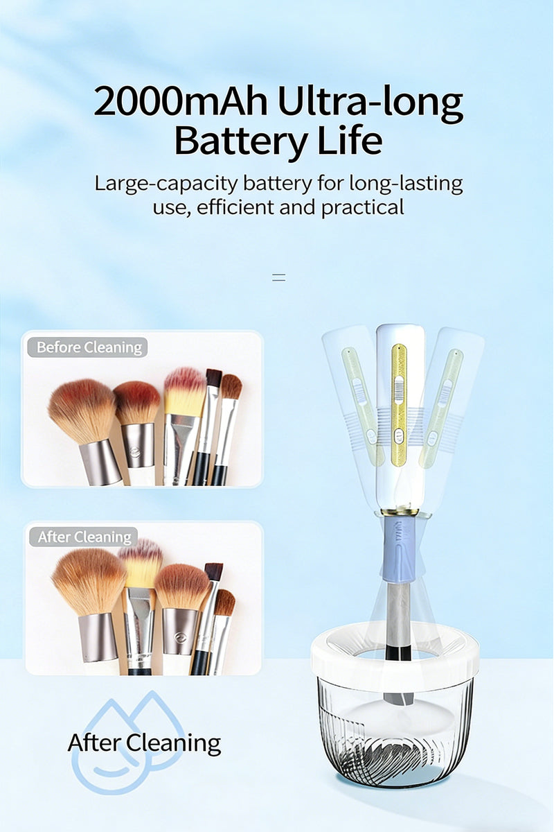 Electric Makeup Brush Scrubber,Multi Functional Automatic Cleaner,Quick Wash Qui