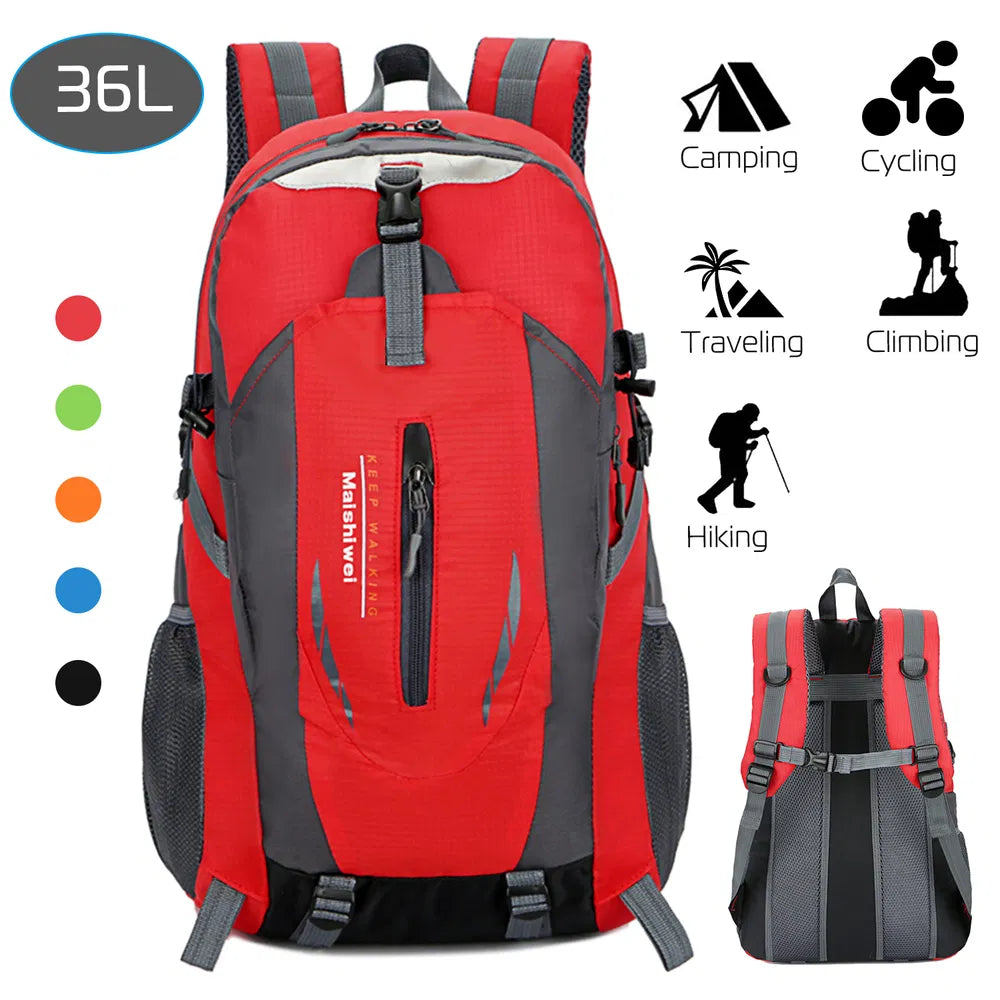 36L Outdoor Backpack Waterproof Daypack Travel Knapsack For Hiking Camping Picni