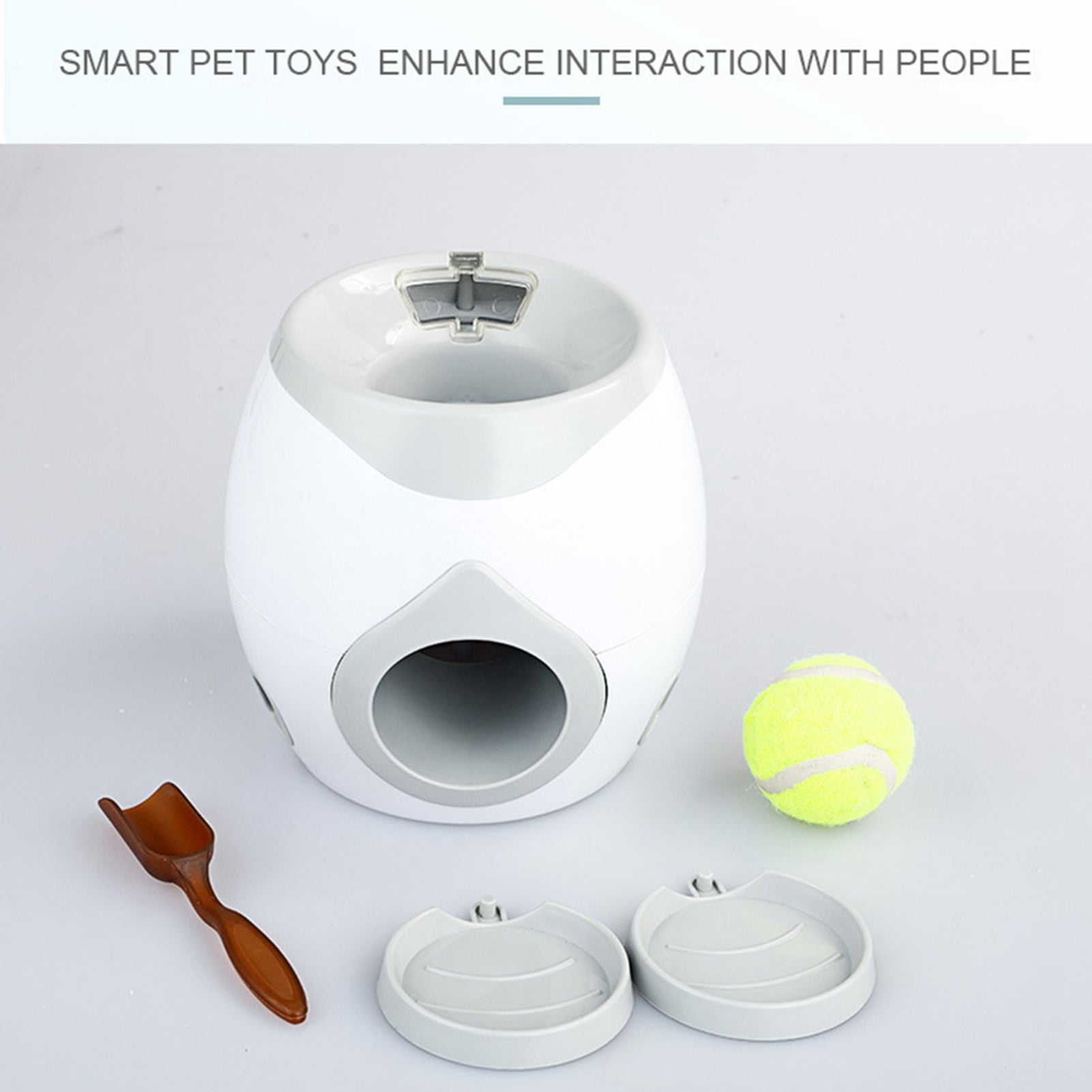 Automatic Pet Feeder Fetch Tennis Ball Dog Training Toys Interactive Throwing Ba