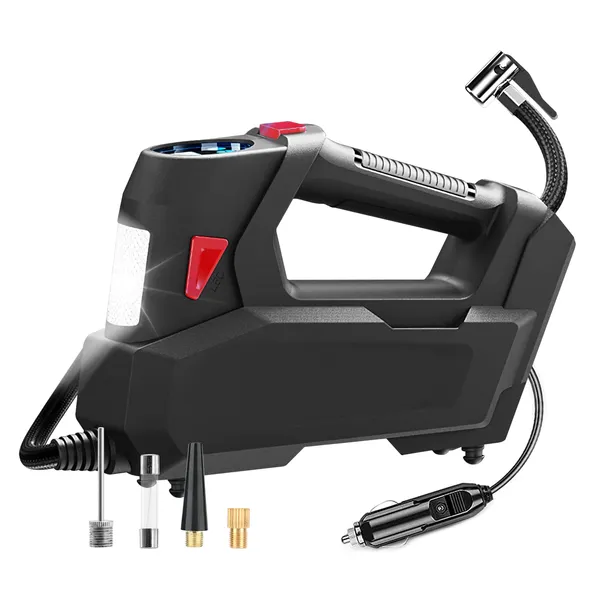 Portable Tire Inflator 120 PSI Maximum 90W Powered Tire With Digital Display LED
